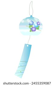 Wind chime Morning glory Hot-summer greeting Icon