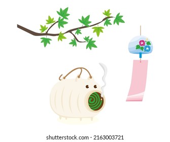Wind chime and pig-shaped mosquito coil holder made of ceramic . svg