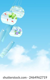 wind chime sky hot weather background