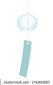 Wind chime Summer blue icon