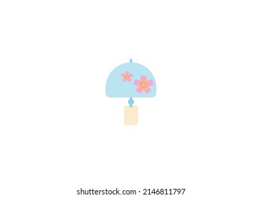 Wind Chime Vector Isolated Emoticon. Wind Chime Icon