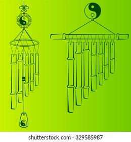 Wind Chimes. Design element