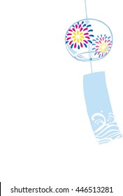 Wind chimes fireworks summer icon