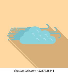 Wind cloud energy icon flat vector. Save plant. Ecology safe