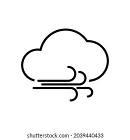 Wind cloud icon design template illustration isolated
