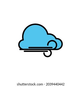 Wind cloud icon design template illustration isolated