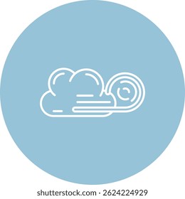 Wind cloud Line vector Icon Design