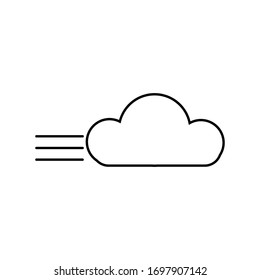 Wind and cloud sign. Weather icons vector illustration.