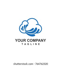 wind cloud water company icon