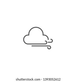 wind and cloud weather vector icon concept, isolated on white background