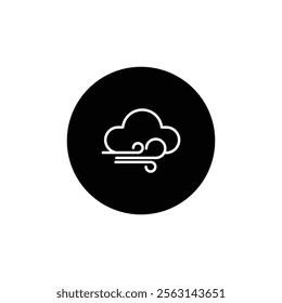 Wind clouds Icon Isolated flat vector in outline