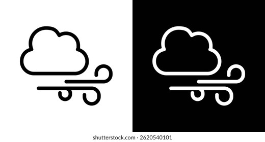 Wind clouds icon vector, illustration logo template in trendy style