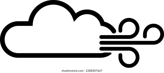 wind clouds Icon weather forecast pictogram. Wind icon, wind blowing windy weather. Air icons, doodle wind. Winds and clouds weather symbol. Winds Speed icon.