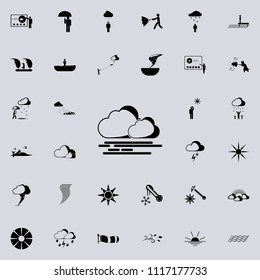 wind and clouds sign icon. Detailed set of Weather  icons. Premium quality graphic design sign. One of the collection icons for websites, web design, mobile app on colored background