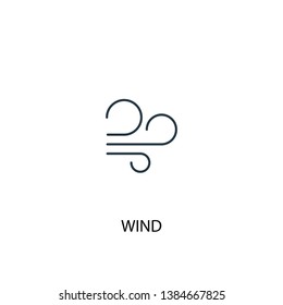 wind concept line icon. Simple element illustration. wind concept outline symbol design. Can be used for web and mobile UI/UX