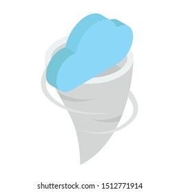 
Wind cyclone, tornado isometric icon
