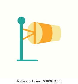 wind detector flat icon, isolated icon in light background, perfect for website, blog, logo, graphic design, social media, UI, mobile app