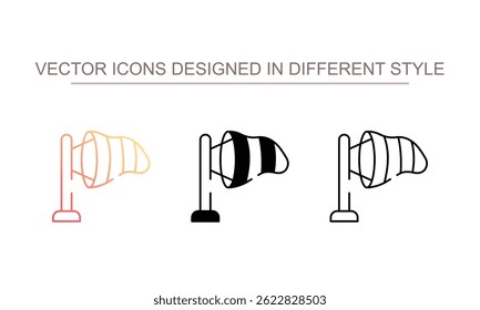 Wind Direction icon design with white background stock illustration