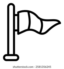 Wind Direction icon illustration in line style. Perfect for website mobile app presentation. Suitable for any user interface and user experience