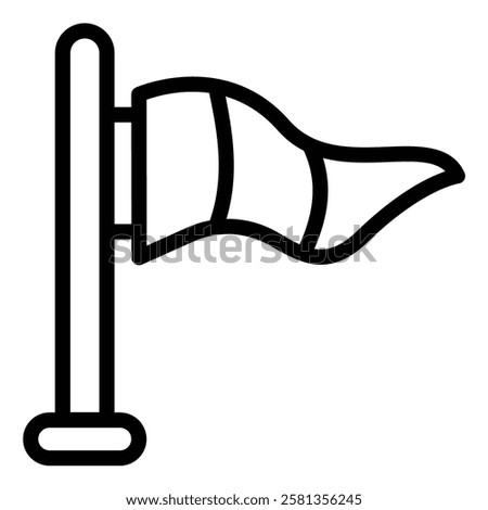 Wind Direction icon illustration in line style. Perfect for website mobile app presentation. Suitable for any user interface and user experience