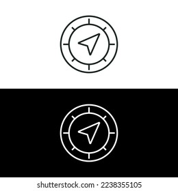 Wind direction icon isolated on white background