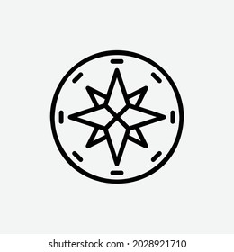  wind direction icon, isolated travel outline icon in light grey background, perfect for website, blog, logo, graphic design, social media, UI, mobile app, EPS 10 vector illustration