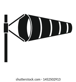 Wind direction icon. Simple illustration of wind direction vector icon for web design isolated on white background