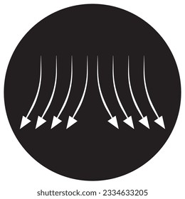 wind direction icon vector template illustration logo design