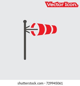 wind direction indicator icon isolated sign symbol and flat style for app, web and digital design. Vector illustration.