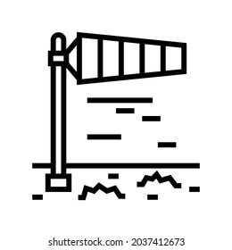 wind direction line icon vector. wind direction sign. isolated contour symbol black illustration