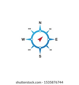 Wind Direction Logo Template Design Vector, Emblem, Design