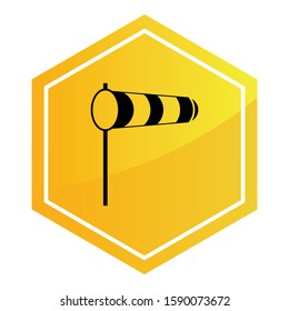 Wind Direction Sign Vector Windsock Icon Design
