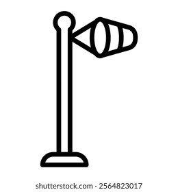 Wind Direction Vector Line Icon Design