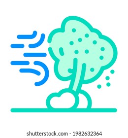 wind disaster color icon vector. wind disaster sign. isolated symbol illustration