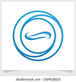 wind element logo design inspiration, element logo design vector