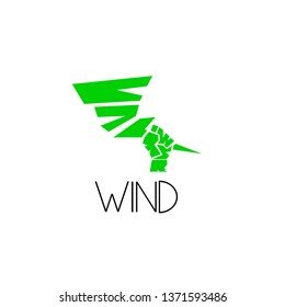 Wind Element Power Nature Symbol Sign Stock Vector (Royalty Free ...