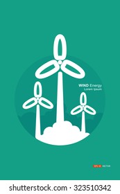 Wind Energy, Agent, meaning, symbols, logos, trademarks, Vector eps 10