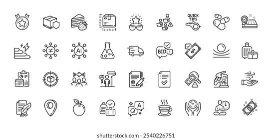 Windenergie, Beste Brille und Copywriting Line Icons Pack. KI, Frage und Antwort, Kartensymbole. Packungsgröße, Kapsel Pille, Akzeptierte Zahlung Web-Symbol. Apfel, Yoga, Zahlungspiktogramm. Vektorgrafik