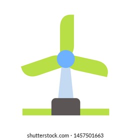 Wind energy clean eco icon. Flat illustration colored vector isolated icons of Eco Clean Green Energy for web