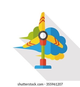 wind energy fan flat icon