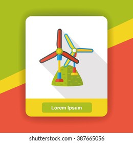 wind energy flat icon