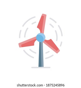 Wind Energy  Flat Vector Illustration. EPS 10 File 