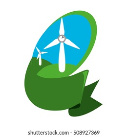 wind energy green alternative vector illustration design