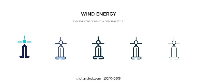 wind energy icon in different style vector illustration. two colored and black wind energy vector icons designed in filled, outline, line and stroke style can be used for web, mobile, ui