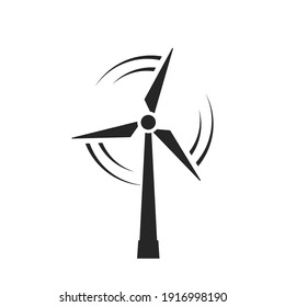 wind energy icon. eco friendly, sustainable and alternative energy symbol. wind turbine isolated vector image in flat style