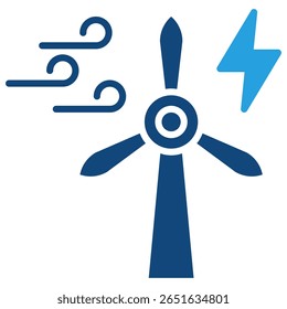 Wind Energy Icon Element For Design