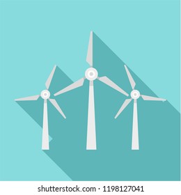 Wind energy icon. Flat illustration of wind energy vector icon for web design