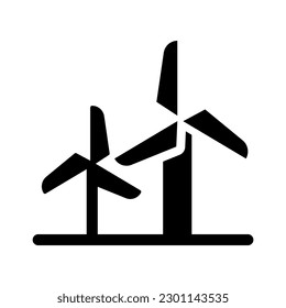 Wind Energy icon in glyph style vector illustration graphic