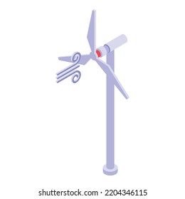 Wind energy icon. Isometric of wind energy vector icon for web design isolated on white background
