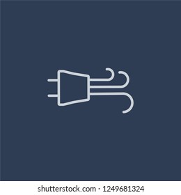 Wind energy icon. Wind energy linear design concept from Ecology collection. Simple element vector illustration on dark blue background.
